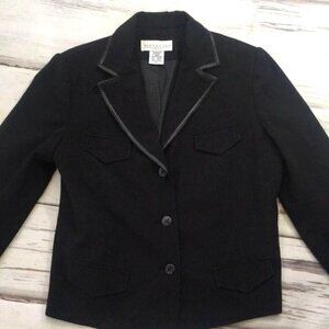 Versailles Blazer Jacket Suit Coat Black 8 Petite
